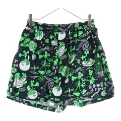 eYe COMME des GARCONS JUNYA WATANABE MAN (アイ コム デ ギャルソン ジュンヤ ワタナベ マン) 綿ブロードプリン LOUSY LIVIN Wネームショーツ ハーフパンツ ブラック/グリーン WM-P918