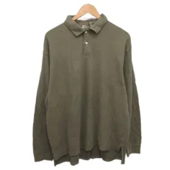 エルエルビーン L.L.BEAN 古着 ポロシャツ ニットポロ 長袖 オーバーサイズ L カーキ ■MET2