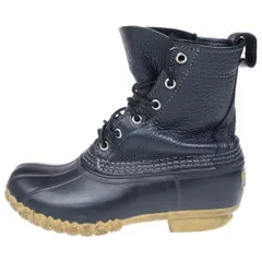 L.L.Bean (エルエルビーン) BEAN BOOTS ビーンブーツ USA製 5ホール ラバーレザー切替 レースアップブーツ レディース ブラック