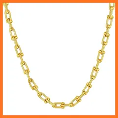 【新品】 [ＣｈａｉｎｓＨｏｕｓｅ] Uチェーン ネックレス レディース チョーカー シンプル ステンレス k18金仕上げ アクセサリー 1