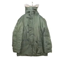 【中古C】80s 90s vintage ALPHA INDUSTRIES アルファ インダストリーズ S メンズ N-3B フライトジャケット USA製 IDEALジッパー セージグリーン 中古C 古着