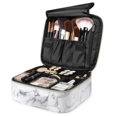 メイクブラシバッグ 化粧ポーチ コスメポーチ メイクポーチ 仕切り コスメボックス 持ち運び 防塵 收納 置き方調整可能 Luxspire 通勤・出張・旅行用 機能的收納 大容量 置き方が調整できる メイクボックス 衝撃吸収 化粧品収納 収納ケース 大型 プロ