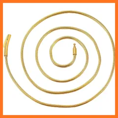 【新品】 [Suplight] ネックレス レディース スネークチェーン ステンレス 金属アレルギー対応 つけっぱなし 付け外し簡単 ゴールド k18金 40cm 2mm 0