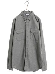 【お得なクーポン配布中!】 70s 80s USA製 ファイブブラザー シャモア クロス 長袖 シャツ メンズ L ヴィンテージ ネルシャツ ヘビーウェイト コットン フランネル 灰