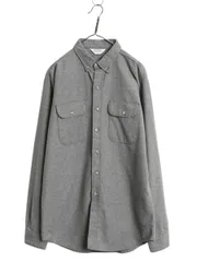 70s 80s USA製 ファイブブラザー シャモア クロス 長袖 シャツ メンズ L ヴィンテージ ネルシャツ ヘビーウェイト コットン フランネル 灰