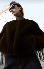 ZARA フェイクファー ブルゾン XS