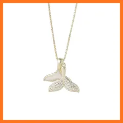 【新品】 [sunbobby] ホエールテール ネックレス ハワジュ ハワイアンジュエリー チェーン ギフト (A) 1