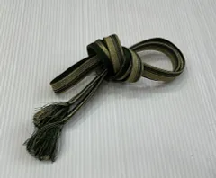 帯締/美品/平組/緑×金/9750