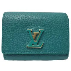 LOUIS VUITTON ルイヴィトン ポルトフォイユ カプシーヌ タイニーウォレット M12407 エメロード トリヨン レザー 二つ折り財布 レディース 【中古】 32601K362