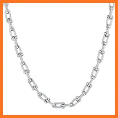 【新品】 [ＣｈａｉｎｓＨｏｕｓｅ] Uチェーン ネックレス レディース チョーカー シンプル ステンレス シルバー アクセサリー 1