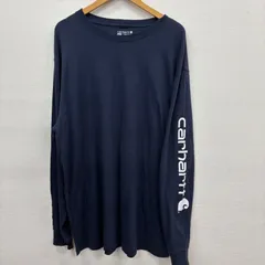 Y85 carhartt カーハート ロングスリーブ グラフィック ロゴ Tシャツ 型番K231 ネイビー XL ルーズフィット クルーネック ワークウェアブランド 古着卸 アメリカ仕入