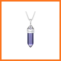 【新品】 [Bestyle] ネックレス レディース 誕生石ネックレス メンズ 合成石 ステンレス 金属アレルギー対応 錆びない 2月 アメシスト ペンダント ジルコニア 男女兼用 55-60cm 調整可能 アクセサリー 記念日 誕生日 クリスマス (シル 1
