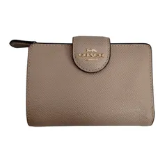 コーチ COACH 財布 ベージュ 二つ折り ウォレット 本体のみ 【中古品】 M1424RK