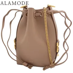 Chloe(クロエ) マイクロMarcieバケットバッグ ショルダーバッグ 肩掛け 斜め掛け クロスボディ ドローストリング レザー ピンクベージュ マットゴールド金具 CHC23AP844I31 レディース 40802173617【中古】【アラモード】