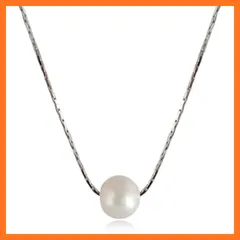 【新品】 [R-days代官山] 淡水パール ひと粒 パール ネックレス レディース シルバー 低アレルギー シンプル 日本製 ステンレス 0