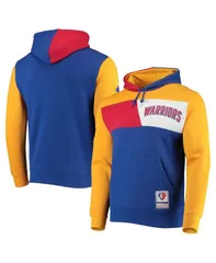 ミッチェルネス メンズ アウター パーカー・スウェット カラーブロック パーカー Mitchell Ness Mens Royal San Francisco Warriors Hardwood Classics 75th Anniversary Colorb