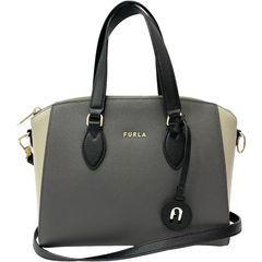 極美品】FURLA フルラ ミネルヴァ ショルダーバッグ レザー グレージュ 