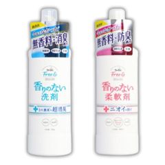 파파 프리 앤 액체 세제 본체 + 유연제 무향료 본체 2점 세트 세탁용 무첨가 저자극 더러움 떨어뜨려 의류 케어 위생