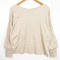 ビーミングバイビームス B:MING LIFE STORE by BEAMS カットソー Tシャツ 長袖 綿 ONESIZE ライトベージュ シンプル kz11164