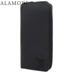 LOUIS VUITTON(ルイ・ヴィトン) LV アエログラム ジッピーウォレット・ヴェルティカル ロングウォレット 長財布 ラウンドファスナー ジップアラウンド レザー ノワール ブラック黒 ブラック金具 M81743 40802169340【アラモード】