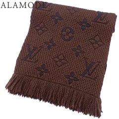 LOUIS VUITTON(ルイ・ヴィトン) モノグラム エシャルプ・ロゴマニア マフラー アパレル ファッション小物 ウール シルク ブラウン茶 ブラック黒 413287 レディース 40802174653【中古】【アラモード】