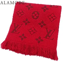 LOUIS VUITTON(ルイ・ヴィトン) エシャルプ・ロゴマニア マフラー アパレル ファッション小物 モノグラム ウール シルク レッド赤 レディース 40802174661【中古】【アラモード】