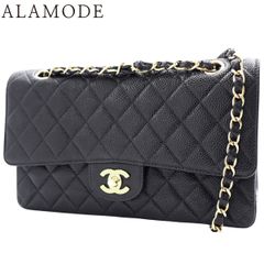 CHANEL(シャネル) マトラッセ クラシック ハンドバッグ ショルダーバッグ 肩掛け 斜め掛け 2WAY チェーンショルダー Ｗフラップ キャビアスキン ブラック黒 ゴールド金具 Ａ01112 レディース 40802174154【中古】【アラモード】
