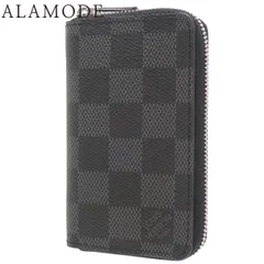 LOUIS VUITTON(ルイ・ヴィトン) ダミエ・グラフィット ジッピー・コインパース コインケース 財布 カードケース ミニウォレット ラウンドファスナー 小物 ブラック黒 グレー シルバー金具 N63076 40802173403【中古】【アラモード】
