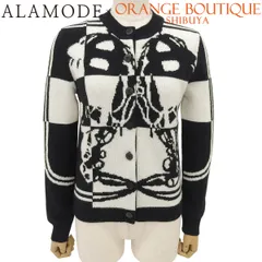 HERMES(エルメス) ブラック黒 ホワイト白 カシミヤ カーディガン 2021年 クルーネック モノトーン レディース 40802169039【アラモード】