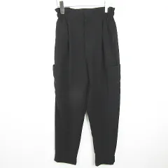 ザラ ZARA テーパード パンツ ロールアップ 32 ブラック 2195/928 kz10928