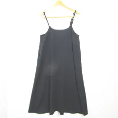 アースミュージック&エコロジー EARTH MUSIC & ECOLOGY キャミソール ワンピース ロング丈 F ブラック kz11004