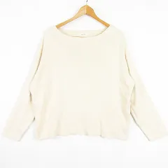 スタディオクリップ Studio Clip ニット カットソー 長袖 綿 F ベージュ kz12154