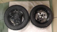 2型シャリー純正3本スポークタイヤホイールセットハブ付き！ - メルカリ