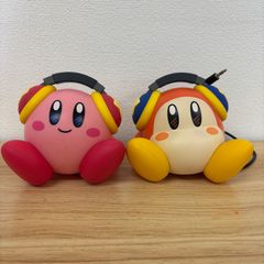 Kirby & Waddle Dee Portable Speaker Set (2 types) - Figure Speaker/Headphone Type - Tested and Working - Retro - Extremely Rare 任天堂 HAL Laboratory Prize Item, Interior Decoration, Ornament, Cute, Pink, Orange, Audio Equipment