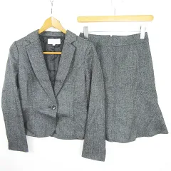 エスプリミュール ESPRITMUR セットアップ スーツ ジャケット スカート 膝丈 7AR グレー kz11375