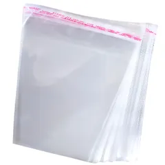 JUSTVEL OPP袋 A4 透明 テープ付き ラッピング袋 大判 【貼るだけ、秒速梱包】 梱包袋 資材 袋 クリアパック ビニール袋 (透明100枚入り) [透明100枚入り]