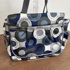 (s)【 未使用保管品 】COACH コーチ ショルダーバッグ ナイロン製 ネイビー