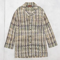 MISSONI　ミッソーニ　ニットジャケット　カーディガン　総柄　レーヨン　コットン　マルチカラー　イタリア製　レディース　46　b00589