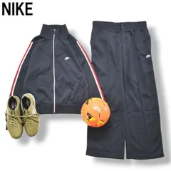 ナイキ NIKE トラック スーツ ジャージ セットアップ 上下 ジャケット x パンツ サイドライン スウッシュ ロゴ L グレーネイビー スポーツ ストリート カジュアル レディース ♪