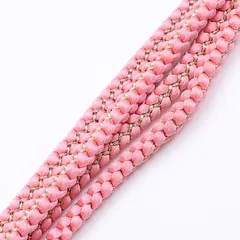 新古品 帯締め 丸組紐 礼装用 正絹 ピンク系 Nランク 1236-000774