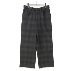 URU ウル WOOL GLENCHECK WIDE PANTS 25FWGC02 ワイドパンツ グレンチェック スラックスパンツ D.NAVY 1 27112831のサムネイル