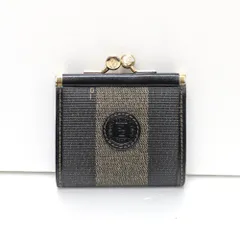 Dz808805 フェンディ コインケース ペカン柄 ブラック レディース FENDI 中古美品