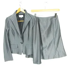 エスプリミュール ESPRITMUR セットアップ スーツ ジャケット スカート 膝丈 9AR グレー kz13007