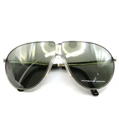 美品 PORSCHE DESIGN ポルシェデザイン サングラス P8480 日本製 ティアドロップ 折り畳み式 FOLDING B シルバー 61004870のサムネイル