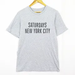 サタデーズサーフ SATURDAYS SURF NYC BEAMS Tシャツ 半袖 L グレー 2sa7284