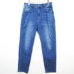 アンティカ antiqua デニム パンツ ジーンズストレッチ XXL ブルー ウォッシュ加工 大きいサイズ kz14523