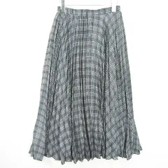アイテムズ アーバンリサーチ ITEMS URBANRESEARCH プリーツ ロング スカート Free グレー チェック kz13549
