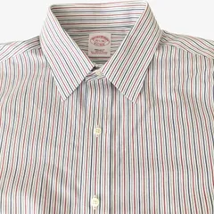 【15 1/2-34】Brooks Brothers（ブルックスブラザーズ）レギュラーカラーシャツ ストライプ / Regular Fit / French Cuffs / Non-Iron / Supima Cotton 100% メンズ
