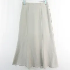 アースミュージック&エコロジー EARTH MUSIC & ECOLOGY フレア ロング スカート ストレッチ F アイボリー kz13939