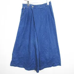 スーパーハッカ SUPER HAKKA デニム ワイド パンツ ストレッチ M ブルー kz13512